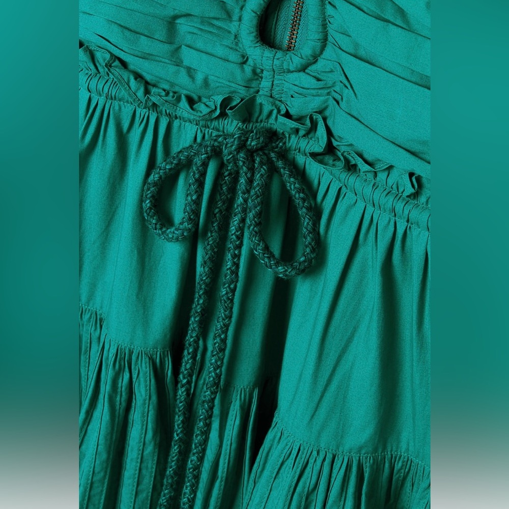 🌺🎉HP🎉🌺 NWT Ulla Johnson Emmaline Midi Dress Verdigris - Picture 12 of 16